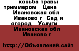 косьба травы триммером › Цена ­ 250 - Ивановская обл., Иваново г. Сад и огород » Услуги   . Ивановская обл.,Иваново г.